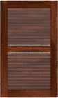 Louvered 50 50  Sapele  Cabinets
