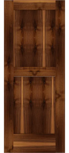 Custom Walnut Flat Panel Doors | Estate Millwork Product Image