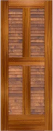 Louvered  Biscane  Teak  Doors