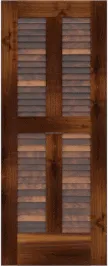 Louvered  Biscane  Walnut  Doors