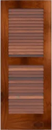 Louvered  St  John  Mahogany  Doors