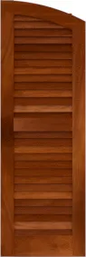 Arched Asheville Mahogany Shutters