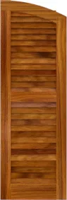 Arched Asheville Teak Shutters