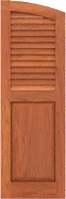 Arched  Crest  Cherry  Shutters