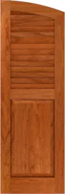 Arched Lighthouse Cherry Shutters