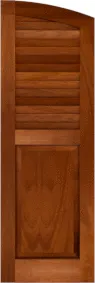 Arched Lighthouse Mahogany Shutters