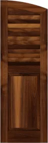 Arched Lighthouse Walnut Shutters
