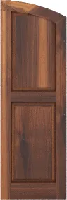 Arched  Vault  Walnut  Shutters