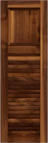 Combination  Sea  Breeze  Walnut  Shutters