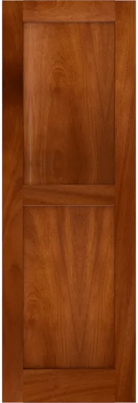 Custom Mahogany Flat Panel Shutters | Estate Millwork Product Image