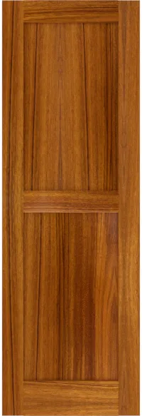 Custom Teak Flat Panel Shutters | Estate Millwork Product Image
