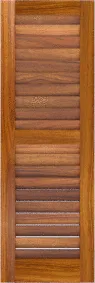 Louvered  Savannah  Teak  Shutters