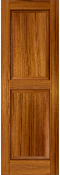 Custom Teak Raised Panel Shutters | Estate Millwork Product Image